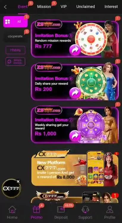 ZS777 Game Login