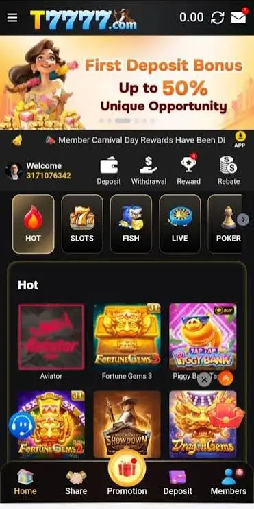 T7777 Game Login