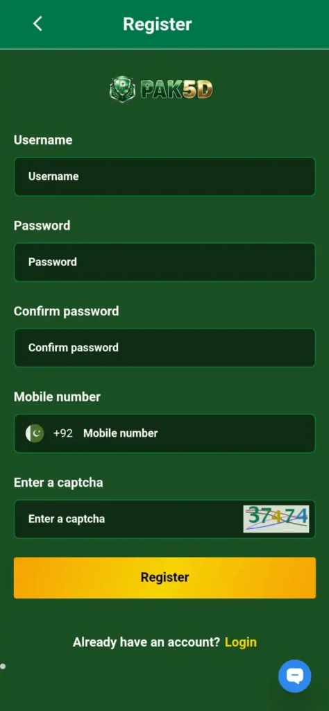PAK5D Game Login